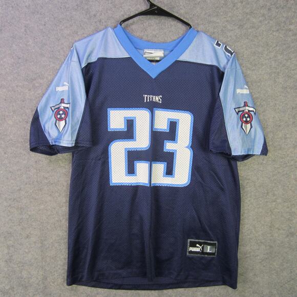 Tennessee Titans Jersey Mens Large Blue NFL Football Bishop 23 Vintage 90s Style - Picture 1 of 9